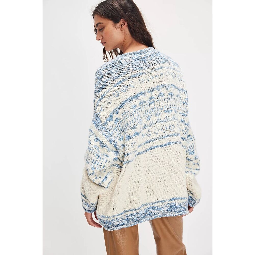 New Free People Dani Pattern Sweater Size XS - Picture 3 of 11